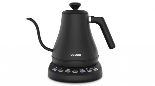 Cosori electric gooseneck kettle with 5 variable presets review ⋆ hot water