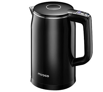Miroco electric kettle temperature control 1.7L double wall keep warm  reviews ⋆ hot water