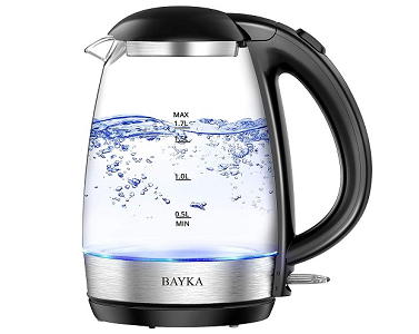 BAYKA Electric Kettle 1.7L Tea Kettle with LED Indicator review